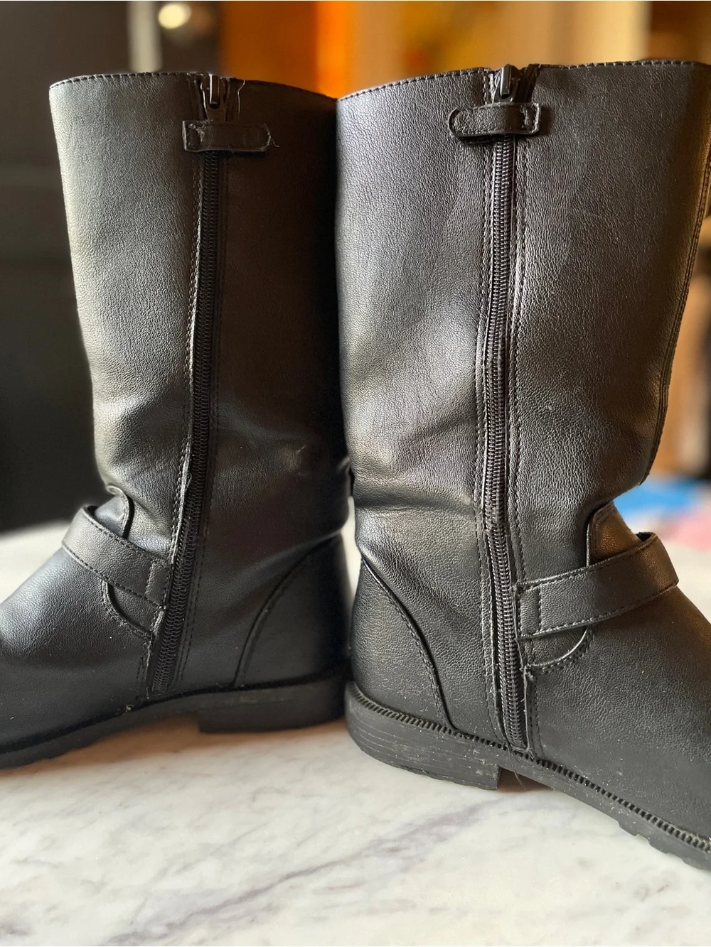 Target Black Kids' Mid-Calf Buckle Boots